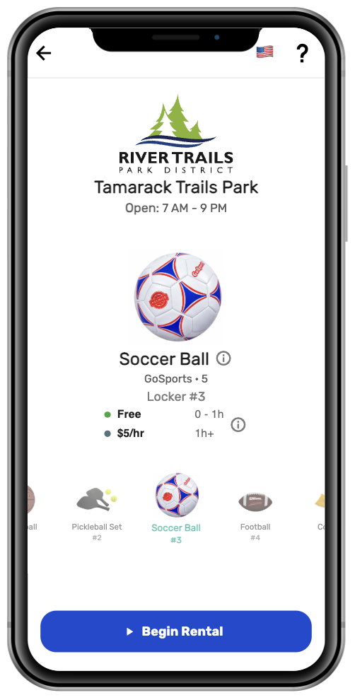 Choosing gear on the 2play web app